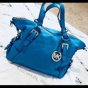 Turquoise Michael Kors Tristan Satchel